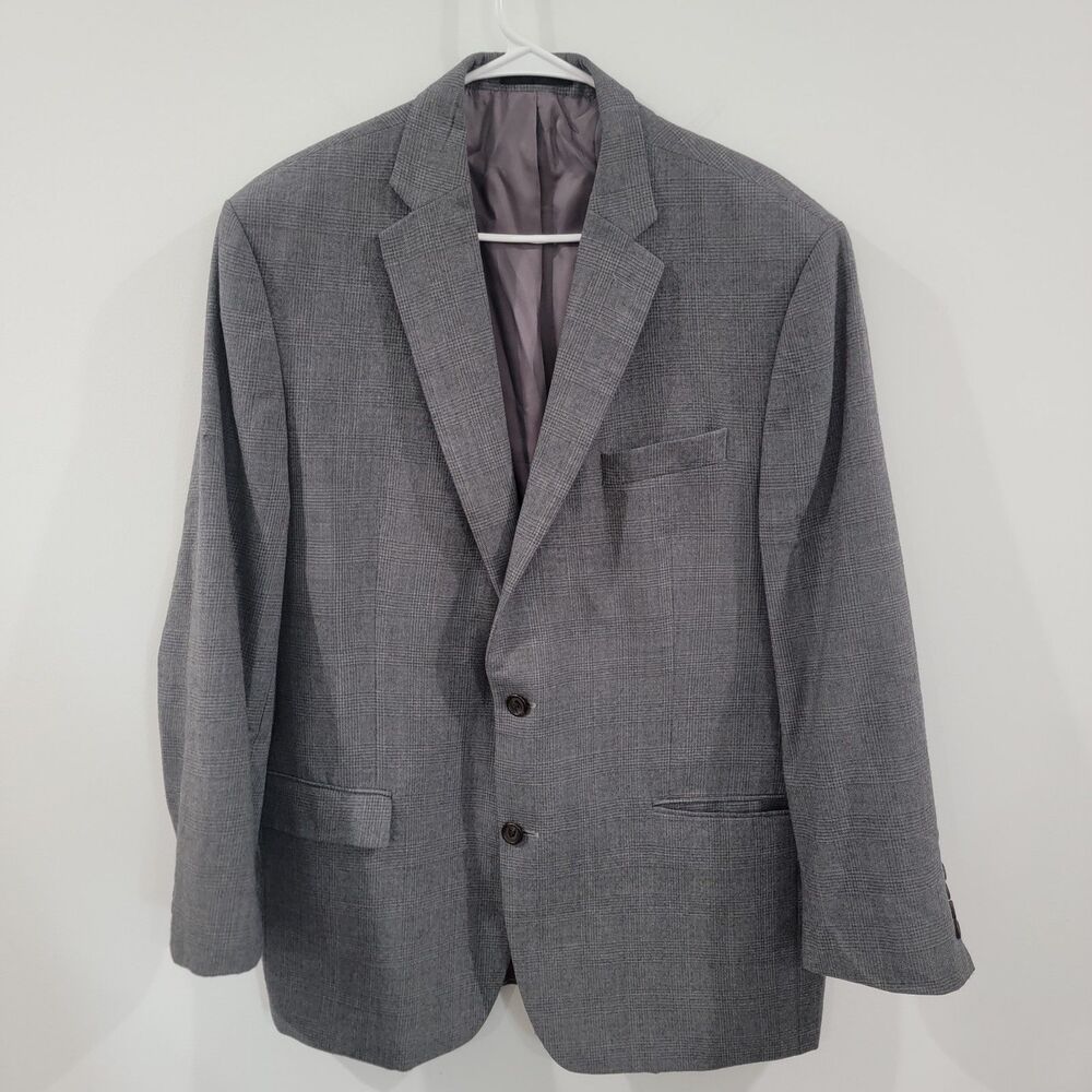 Lauren Ralph Lauren Mens Blazer Size 46 Regular Glen Check Plaid Business Casual